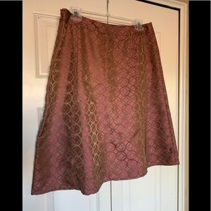 Vintage I.E. Wine and Brown Circles Skirt